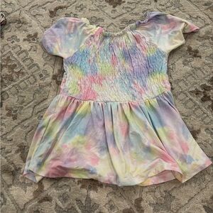 Colorful Tie-Dye Off-Shoulder Top